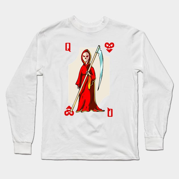 Easy Halloween Playing Card Costume: Queen of Hearts Long Sleeve T-Shirt by SLAG_Creative